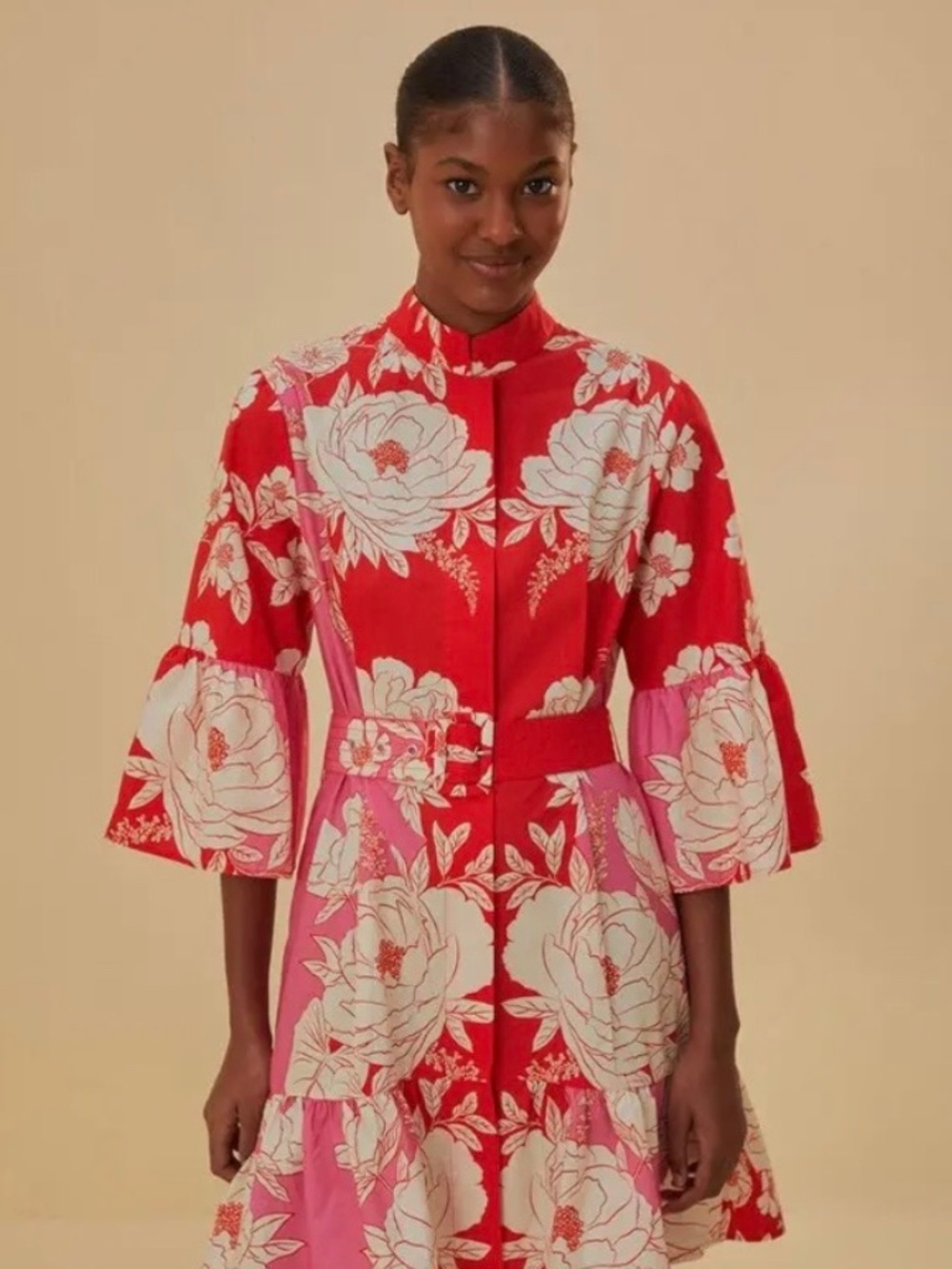 Farm Rio Soft Garden Mini Dress